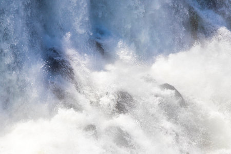 Foz do Iguacu Iguazu Falls waterfall fall waterfalls cascade cascades in tropical nature rainforest...