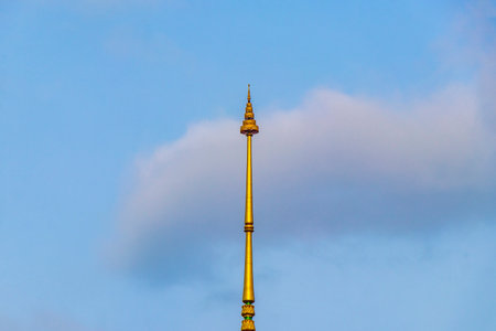 Suwankeereewong Temple wat golden colorful Buddhist temples architecture details in Patong Beach Kathu District Phuket Island Province Southern Thailand.の写真素材