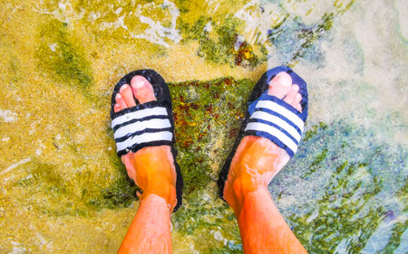 Kathu District Phuket Island Province Thailand November 26, 2025 Adiletten flip flops slippers on...