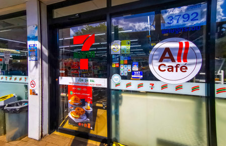 Kathu District Phuket Island Province Thailand 04. February 2026 7 Eleven Seven 11 store shop...