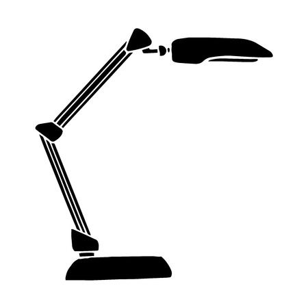 Table lamp isolated on white background. Vector illustration in a sketch style.のイラスト素材