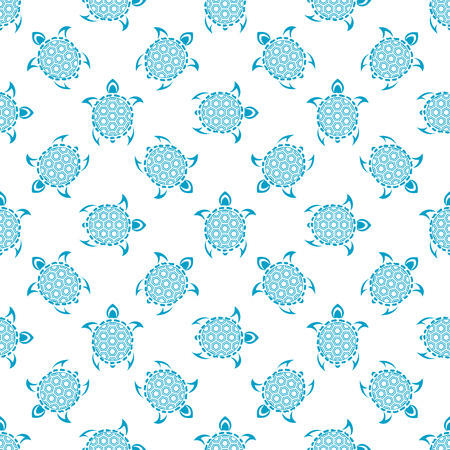 Pattern with turtles. Seamless pattern can be used for wallpaper, pattern fills, web page background,surface textures.のイラスト素材