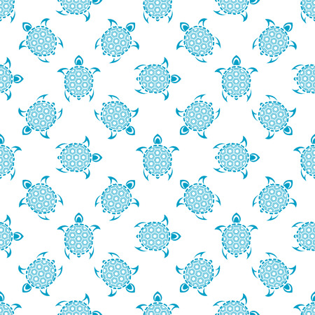 Pattern with turtles. Seamless pattern can be used for wallpaper, pattern fills, web page background,surface textures.のイラスト素材