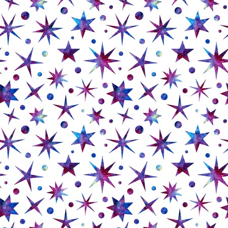 Cosmic backgrounds. Space background. Hand drawn watercolor illustration.の写真素材