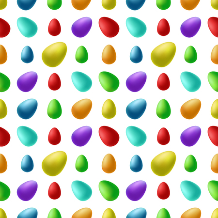 Seamless pattern of easter eggs. Vector illustration in cartoon style.のイラスト素材