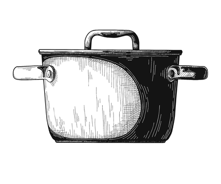 Pan isolated on white background. Vector illustration.のイラスト素材