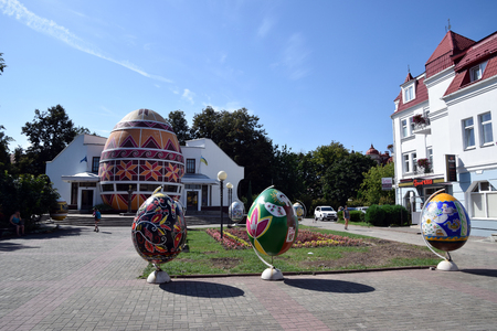 Kolomyia, Ukraine - August 2018: "Pysanka Museum" - Easter egg museum.のeditorial素材