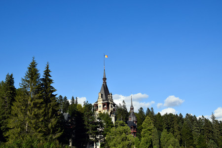 Peles Castle (Castelul Peles), Sinaia near Brasov, Romania.のeditorial素材