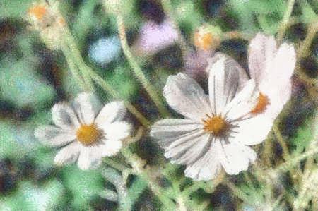 Digitally modified image imitating of handmade painting.の写真素材