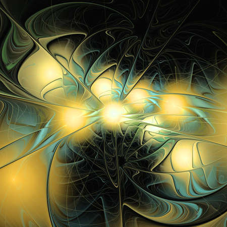 Digitally generated image made of colorful fractal to serve as backdrop for projects related to fantasy, creativity, imagination, art and web design.の写真素材