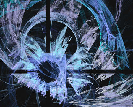 Digitally generated image made of colorful fractal to serve as backdrop for projects related to fantasy, creativity, imagination, art and web design.の写真素材