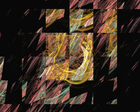 Digitally generated image made of colorful fractal to serve as backdrop for projects related to fantasy, creativity, imagination, art and web design.の写真素材