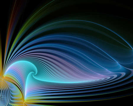 Digitally generated image made of colorful fractal to serve as backdrop for projects related to...