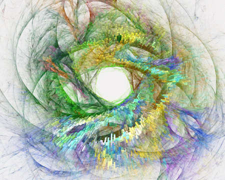 Digitally generated image made of colorful fractal to serve as backdrop for projects related to...