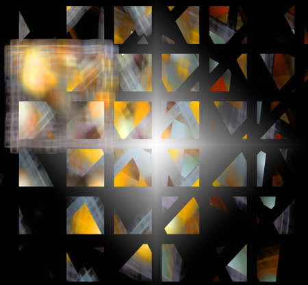 Digitally generated image made of colorful fractal to serve as backdrop for projects related to...