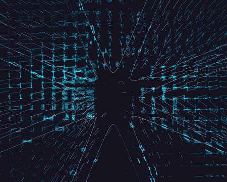 Digitally generated image made of colorful fractal to serve as backdrop for projects related to...