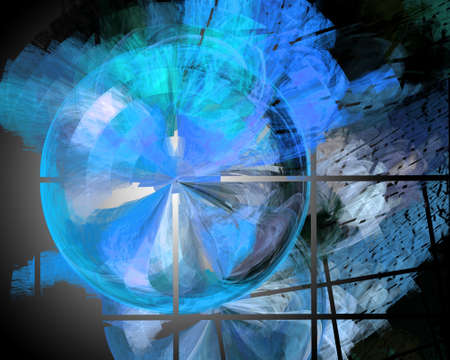 Digitally generated image made of colorful fractal to serve as backdrop for projects related to fantasy, creativity, imagination, art and web design.の写真素材