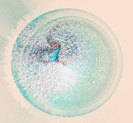 Digitally generated image made of colorful fractal to serve as backdrop for projects related to...