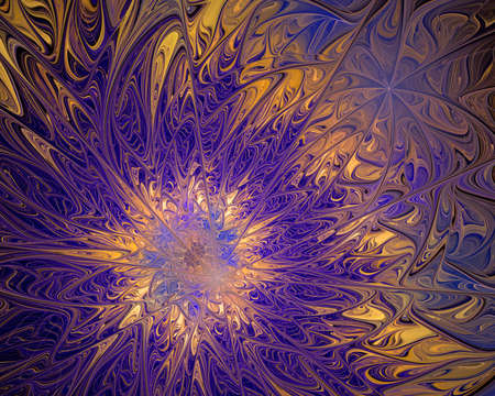 Digitally generated image made of colorful fractal to serve as backdrop for projects related to fantasy, creativity, imagination, art and web design.の写真素材