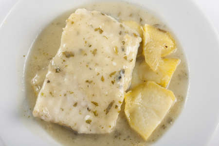cod green sauceの写真素材