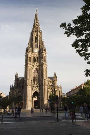 Cathedral of the Good Shepherd in donostiの写真素材