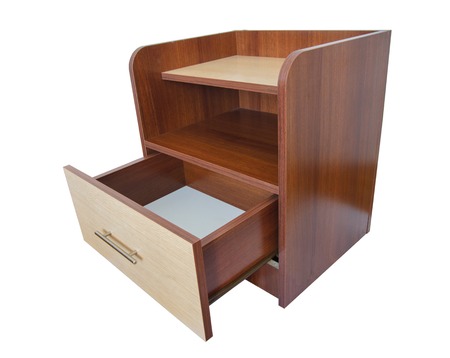 table nightstand furniture woden isolated closeupの写真素材