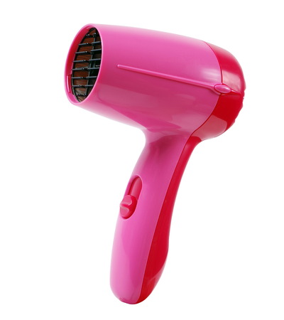 wireless pink hairdryer isolated closeupの写真素材