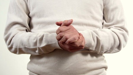 young man body language deal agreedの写真素材