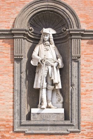 Statue of Charles III of Bourbon, Royal Palace in Naplesの写真素材