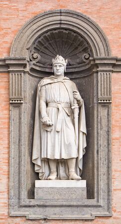 Statue of Charles I of Anjou, Royal Palace in Naplesの写真素材