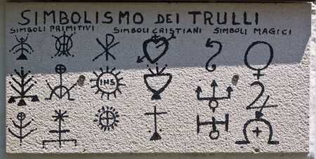 Trulli symbolism, Apulia, Italyのeditorial素材