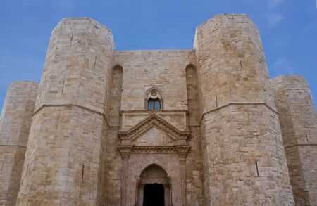 View of castle Castel del Monte in Apulia, Italy