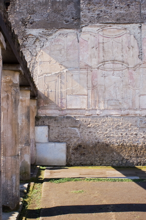 Archeological excavations of Pompeii, Italyの写真素材