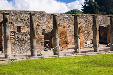 Archeological excavations of Pompeii, Italyの写真素材