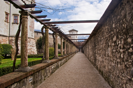 View of Buonconsiglio Castle in  Trento, Italyのeditorial素材