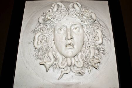 Marble of Medusa in the inside of Mole Antonelliana, Turinのeditorial素材