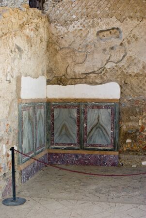 The archaeological and nature Park of Pausilypon in Naples, Italyの写真素材