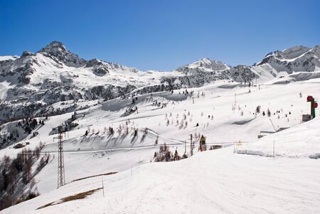 Details of a cable car on the ski area