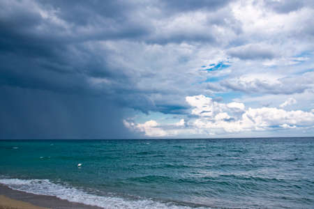 Storm coming on the beachの写真素材