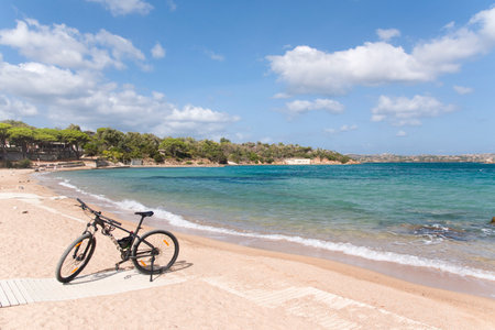 Cala Garibaldi at Caprera in Sardinia, Italyの写真素材