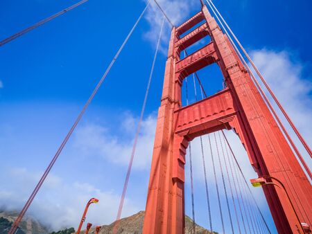San Francisco - USA, Golden Gate Bridge in San Francisco bay, California. An icon of San Francisco,...