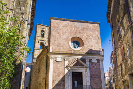 Pitigliano, Tuscany perched on tuff cliff, Old Town and alleys. Splendid town in the Tufo Area, in...