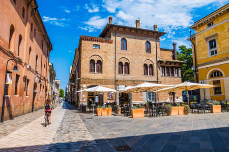 Ravenna, IT - 2020 Jul: Old Town, the central of Ravenna. It is known for its well-preserved Roman...