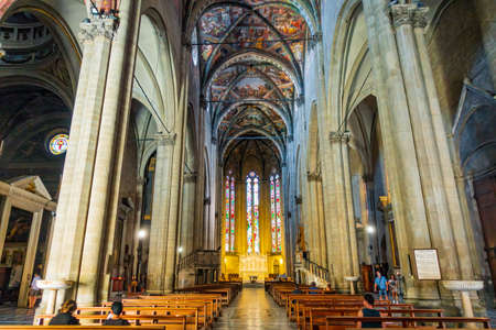 Tuscany - Italy - Jul 2020: Arezzo Cathedral (Cattedrale di Ss. Donato e Pietro). Its a Roman Catholic cathedral in the city of Arezzo in Tuscany, Italy.のeditorial素材
