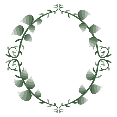 Spring botanical frame illustrationのイラスト素材