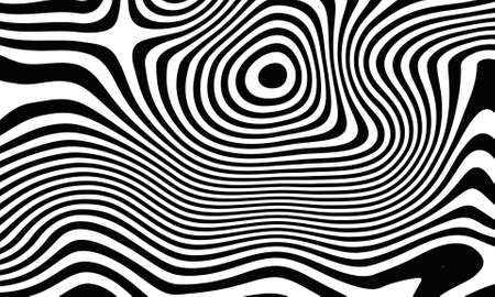 Black white stripes in the style of fell zebra. Abstract striped background. Option 7. 3D renderingの写真素材