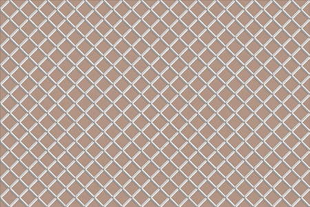 Background brown waffle with a white grid and a black outline. 3D visualization.の写真素材