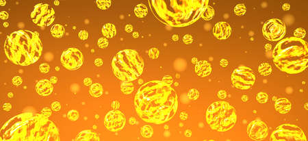 Omega 3, background with drops of fish oil. For packaging design in medicine. 3D visualizationの写真素材