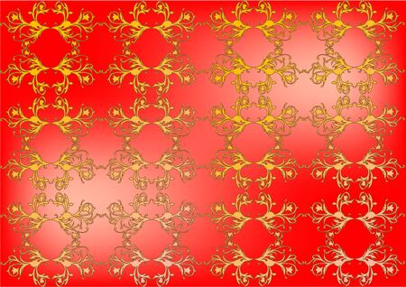 red pattern  the seamless elegant wallpaper backgroundのイラスト素材