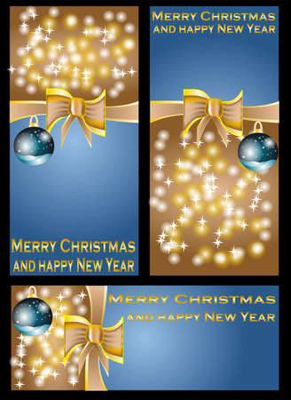 chrismas and new year banners with stars のイラスト素材